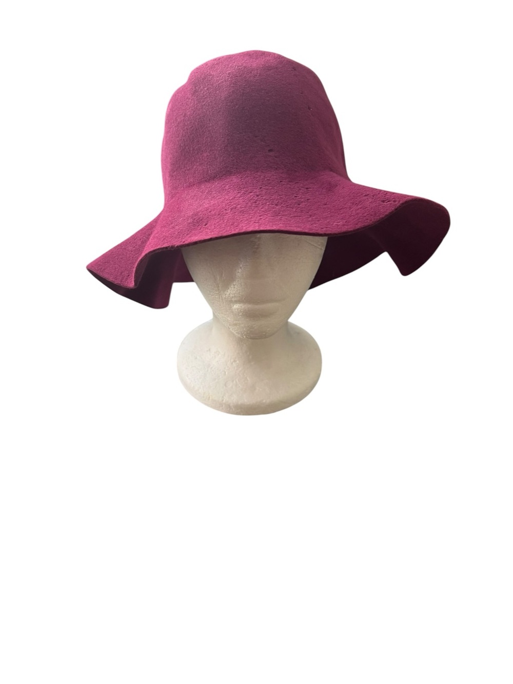 Burberry Magenta Wide-Brim Felt Floppy Hat
